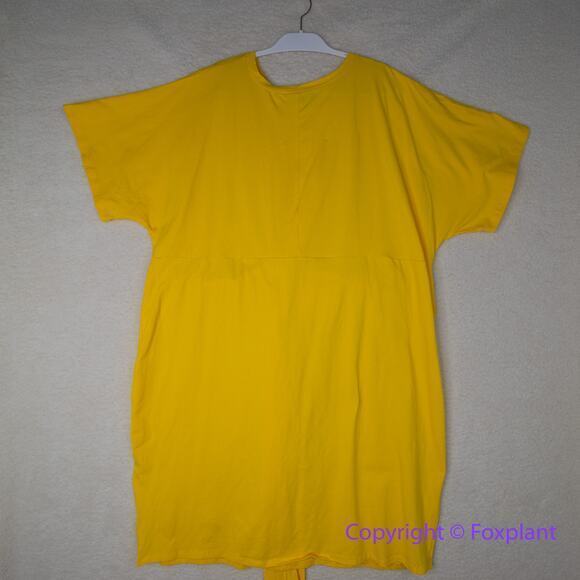 NEW Eloquii yellow Cross‎ Front Flutter Sleeve Dress, size 24 - Picture 8 of 16